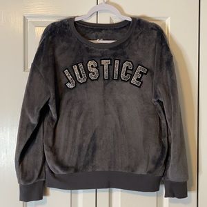 Justice Logo Plush Sweatshirt